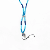 Beaded Phone Charm - Shades of Blue