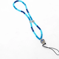 Beaded Phone Charm - Shades of Blue