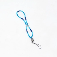 Beaded Phone Charm - Shades of Blue