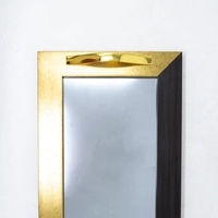 Mirror Tray with Colored Frame - Multicolors - Gold & White