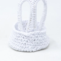 Crochet Easter Basket with Bunny Ears