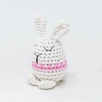 Crochet Bunny - White & Pink