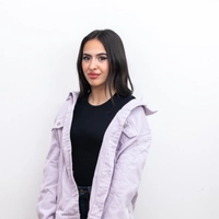 Oversized Lavender Denim Jacket - Embroidered Back