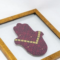 Golden Wooden Frame of Embroidered Palm Figure - Pattern 2