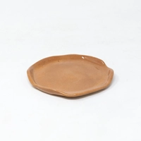 Brown Pottery Cup & Saucer Set