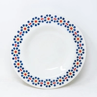 White Catering Plate with Islamic Patterns
