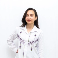 Women's Long Sleeve Shirt - Hand Embroidered with Palestinian Details - M