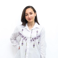 Women's Long Sleeve Shirt - Hand Embroidered with Palestinian Details - M