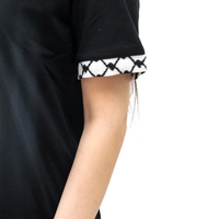 Black T-shirt - Keffiyeh Patterns on the Back - S