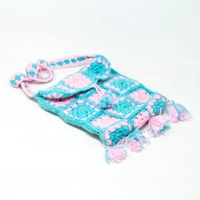 Baby Blue & Pink Crochet Bag