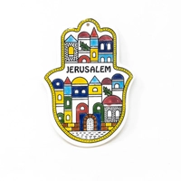 ديكور حائط سيراميك على شكل كف - القدس (عدة ألوان) - أزرق