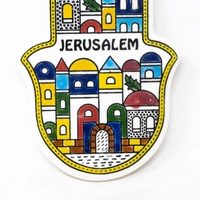 ديكور حائط سيراميك على شكل كف - القدس (عدة ألوان) - أزرق
