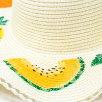 Burlap Sun Hat with Colorful Hand Paintings - Multiple Designs - Design 1