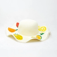 Burlap Sun Hat with Colorful Hand Paintings - Multiple Designs - Design 1