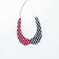 Long Necklace with Keffiyeh & Shemagh Patterns - Multiple Designs - Keffiyeh Pattern