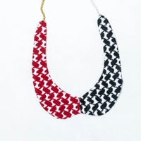 Long Necklace with Keffiyeh & Shemagh Patterns - Multiple Designs - Keffiyeh Pattern