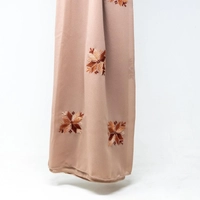 Women's georgette scarf decorated with hand embroidery of floral patterns | Georgette Hijab - Light Pink