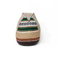 Beige Owl Shape Door Stopper with Bedouin-Inspired Patterns