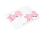 Set of 2 Pink Bow Hair Clips