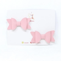 Set of 2 Pink Bow Hair Clips