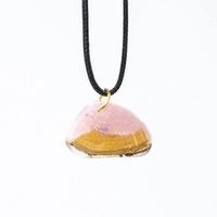 Triangle Wood & Resin Pendant Necklace