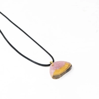 Triangle Wood & Resin Pendant Necklace