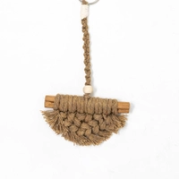 Handmade Brown Macrame Keychain 