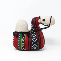 Camel Shape Door Stopper with Bedouin-Inspired Patterns - White