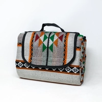 Foldable Picnic Blanket with Bedouin-Inspired Patterns - Gray 1