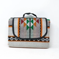 Foldable Picnic Blanket with Bedouin-Inspired Patterns - Gray 1