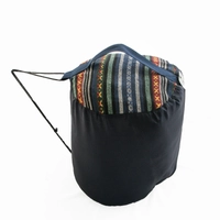 Striped Navy Blue Sleeping Bag with Bedouin-Inspired Patterns