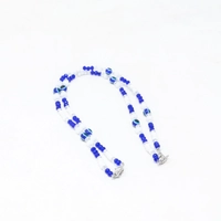 Handmade Colorful Beads Anklet - Multiple Designs - Black & Silver