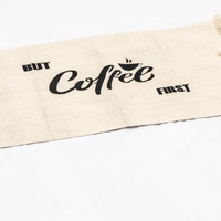 Beige Woolen Door Mat - But Coffee first 