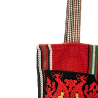 Striped Tote Bag with Traditional Thoub Design