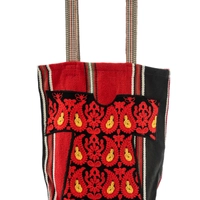 Striped Tote Bag with Traditional Thoub Design