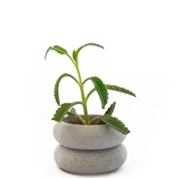 Tire-Like Gray Round Plant Pot