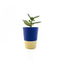 3D Printed Conical Plant Pot - Multiple Designs - Navy Blue