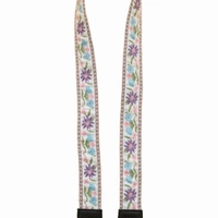 Leather Bag Strap with Colorful Stitched Patterns - Multiple Patterns - Pattern 1