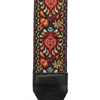 Leather Bag Strap with Colorful Stitched Patterns - Multiple Patterns - Pattern 1