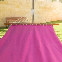 Outdoor Hanging Fabric Hammock Swing - Multiple Colors - Fuchsia