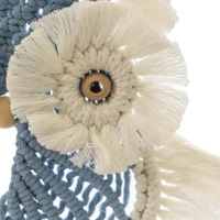 Blue & White Owl Wall Hanging Hand-Woven