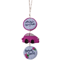 Hand-Formed Polymer Clay Car Pendant - Multiple Designs - Purple