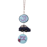 Hand-Formed Polymer Clay Car Pendant - Multiple Designs - Purple