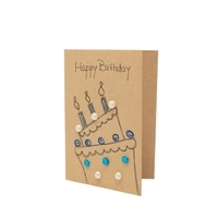 Brown Rectangular Greeting Card with Envelope- Happy Birthday