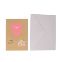 Baby Girl Greeting Card with Envelope - Multiple Designs - Design 1