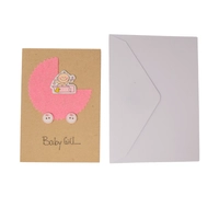 Baby Girl Greeting Card with Envelope - Multiple Designs - Design 1