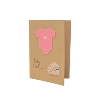 Baby Girl Greeting Card with Envelope - Multiple Designs - Design 1