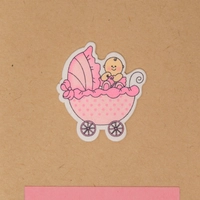 Baby Girl Greeting Card with Envelope - Multiple Designs - Design 1