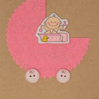 Baby Girl Greeting Card with Envelope - Multiple Designs - Design 1