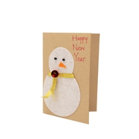 Snowman-Themed New Year Gift Card - Multiple Designs - Design 1